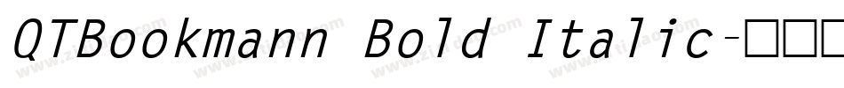 QTBookmann Bold Italic字体转换